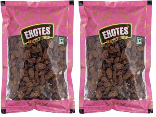 Image of Exotes Premium Dry Fruits (Golden Raisins /Munakka), 250 g (Pack of 2)