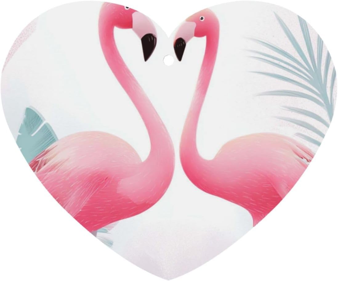 Car Air Freshener 100 PCS Pink Flamingo Hanging Car Air Fresheners Auto Interior Decor Card Freshener Strong Scented Card Lavender Cars Scents for Office Bedroom Close Drawer Heart Shape
