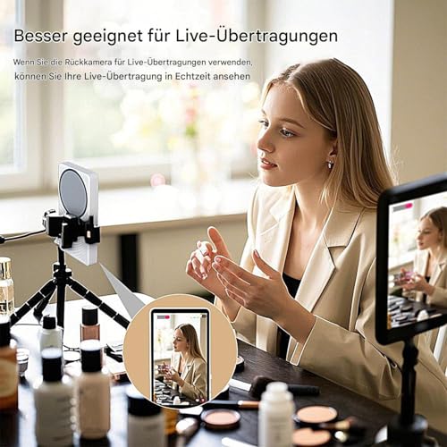 Moniteur à selfie caméra arrière, écran vlog smartphone pour streaming