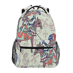 School Rugzak ADMustwin Oude Battle Knight Patroon Reizen Schouders Boekentas Lichtgewicht Waterdichte College Laptop…