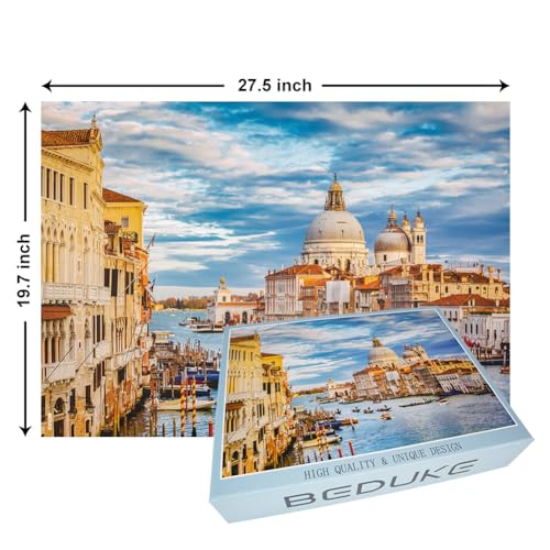 Rompecabezas para adultos de 1000 piezas Venezia Italia, cartón grueso y resistente, encaje preciso, edad recomendada 14+ miniatura 2