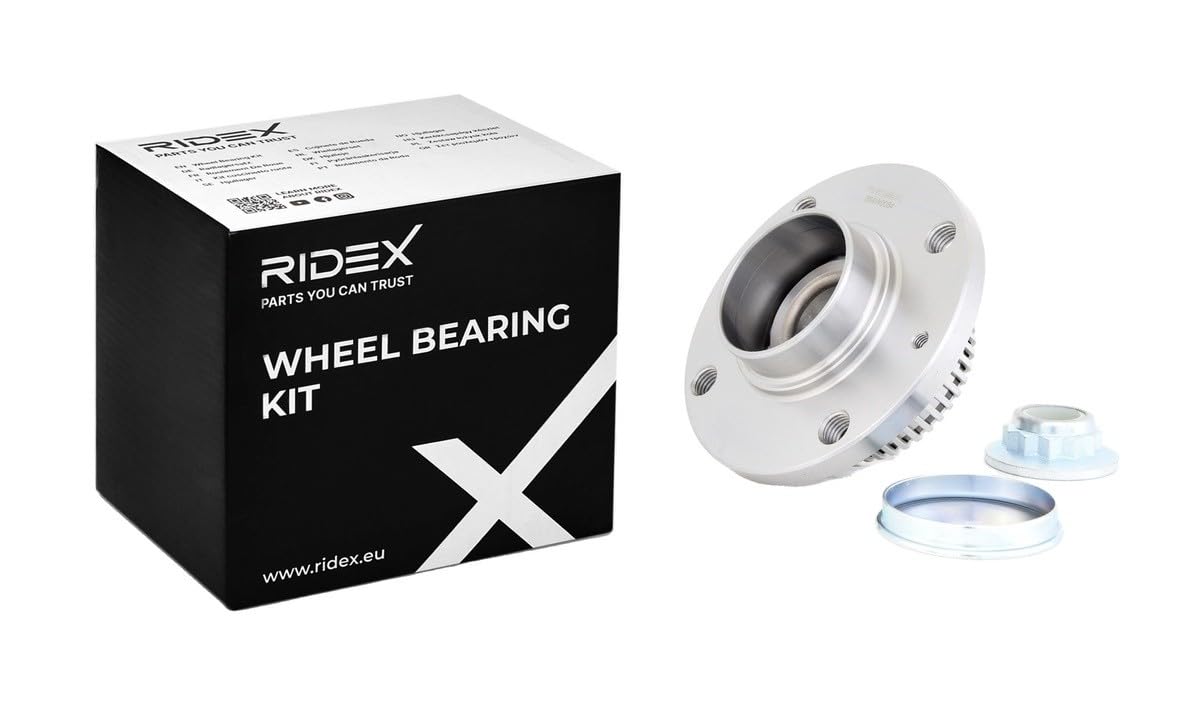 RIDEX 654W0054 Juego de cojinete de rueda Trasero ambos lados con buje de rueda con sensor ABS incorporado Compatible con VW Polo V Hatchback 6R1, 6C1