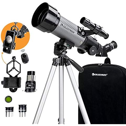Celestron Telescopio Portátil 70 DX con Adaptador para Smartphone Cover