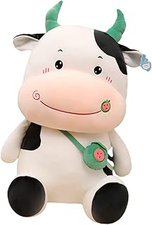 ibasenice 1Pc Ano Do Boi Brinquedo De Pelúcia Decorações Verdes Carro Almofada De Pelúcia Bling Decoração Ano Do Boi Mascote Casa Almofada De Vaca Adornar Fruta Vaca Ornamento Presente Da