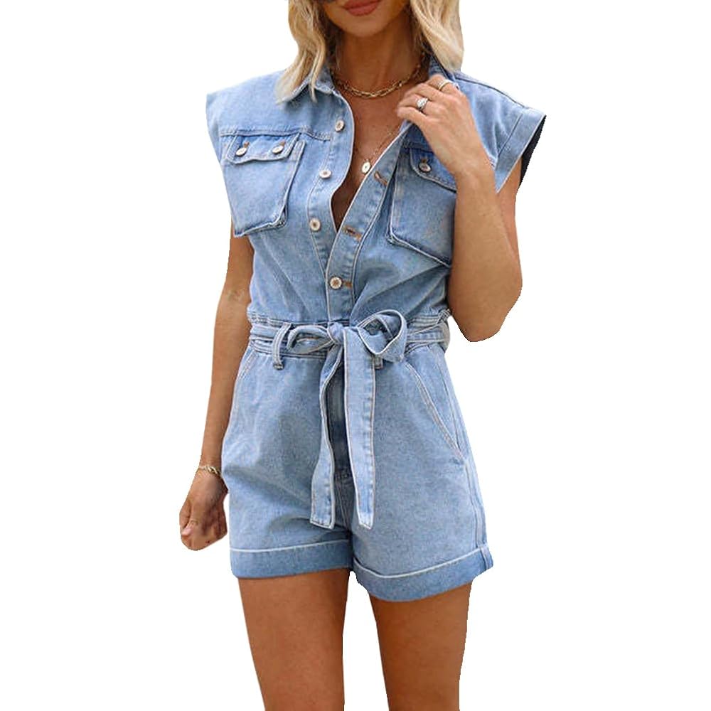 MABLI － Gwendolen rompers Amazon.com: Glkaend Denim Jumpsuit for Women Distressed