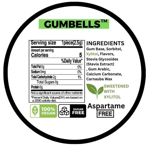 Miniatura 2 de Goma de mascar GUMBELLS 12XHard JAWLINE & FACIAL FITNESS xilitol (paquete de 1 mes) Mejora, define y fortalece tu mandíbula y boca facial estilo