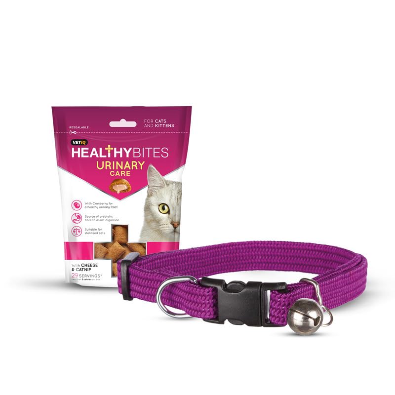 Combo of Trixie Adjustable Elastic Cat Collar with Bell (Color May Vary) – 1 pc and Mark and Chappell Healthy Bites Urinary Care Cat Treats, 65 g - 1 pc (B0CD824NG4) Amazon Price History, Amazon Price Tracker