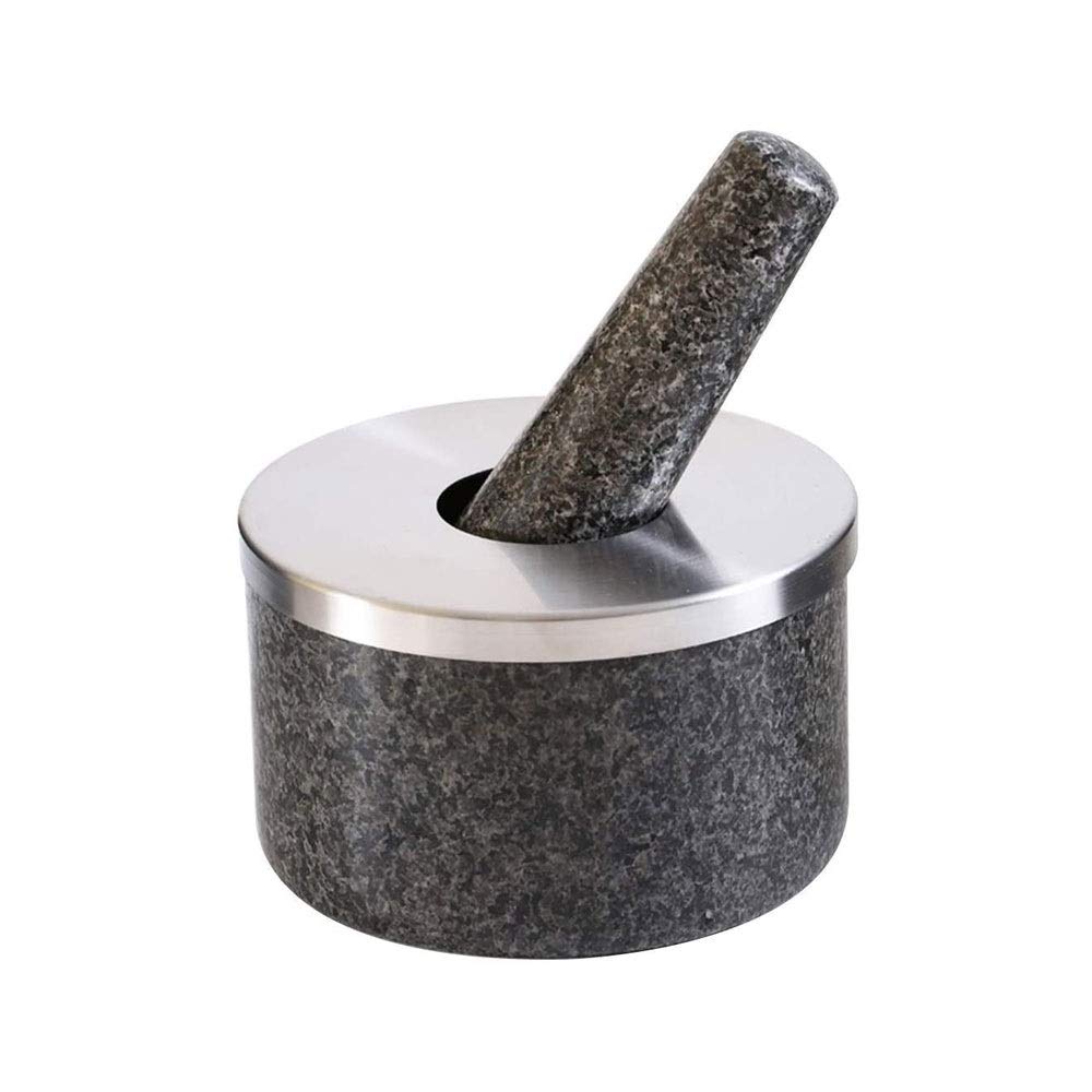 Ensemble de Granit de mortier et de pilonage pour épices Pestos Assaisonnements Pâtes Guacamole Herb Bol Facile à Nettoyer et Facile à Utiliser