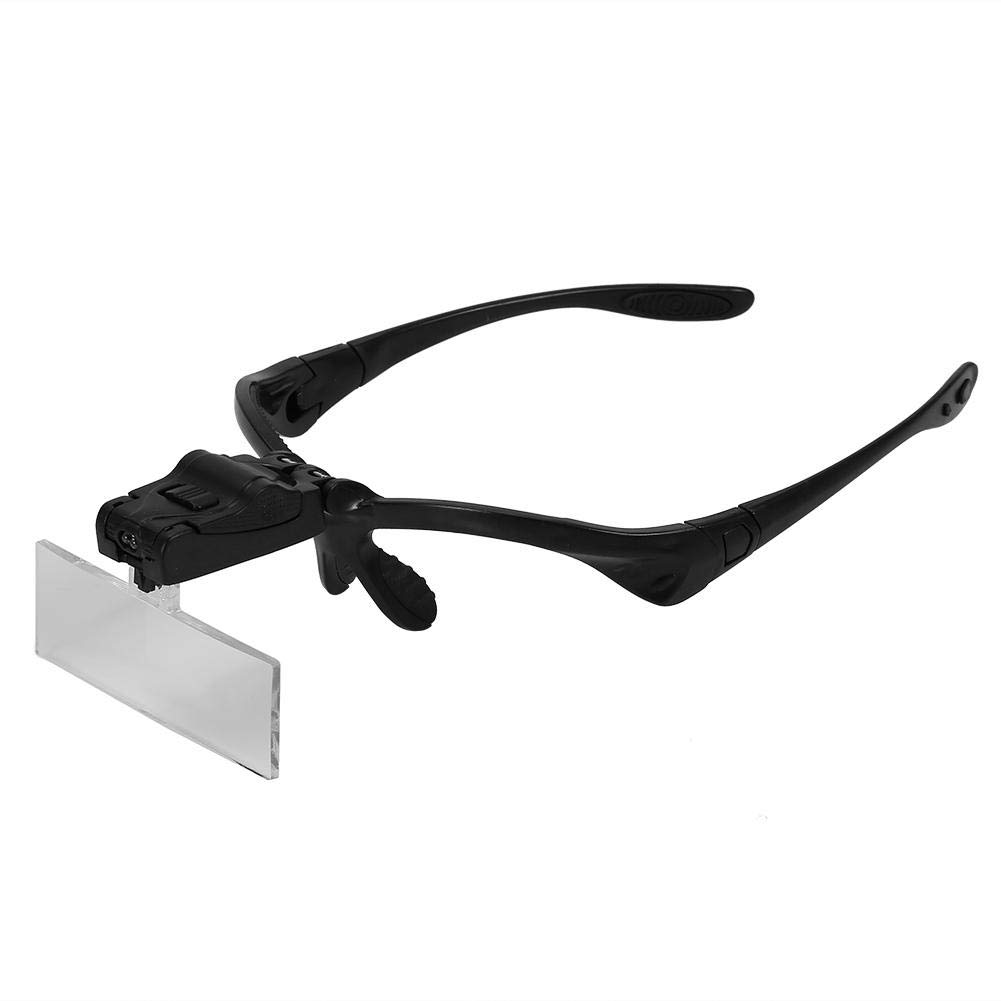 Nikou Head Loupe Headband Magnifier Magnifying Glass Led Light Illuminated Jeweler Watch Repair Eyelash Extension Magnifier(5pcs Magnification 1x, 1.5x, 2x, 2.5x, 3.5x)