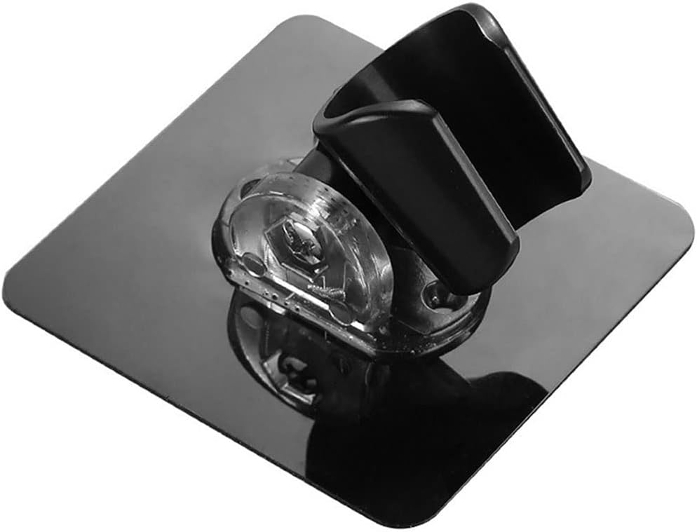 Adjustable Handheld Drill-free Showerhead Rack Punch-free Chrome Bathroom Wall Mount Bracket(E)