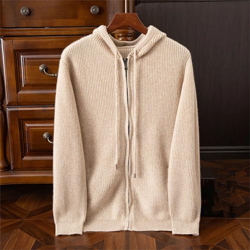 Men's Cashmere Knit Cardigan Sweater Hooded Long Sleeve Zipper Fall Winter Casual Outdoor Outerwear2