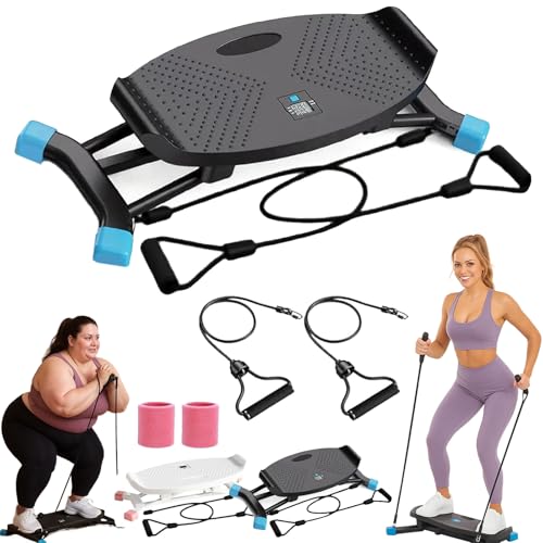 Stridon All Motion Body Trainers, Stridon All Motion Trainer Balance Board, Noiseless Home Gym Exercise Equipment, with LCD Monitor & Resistance Bands (Black)