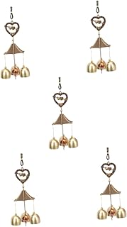 VOSAREA 5 Pçs Sinos De Decoração De Porta Da Frente Para Artesanato Carrilhão Para Campainha De Anel Sino Decorativo Feng Shui Sinos De Vento Sino De Vento Ornamento Sino De Porta De Sino