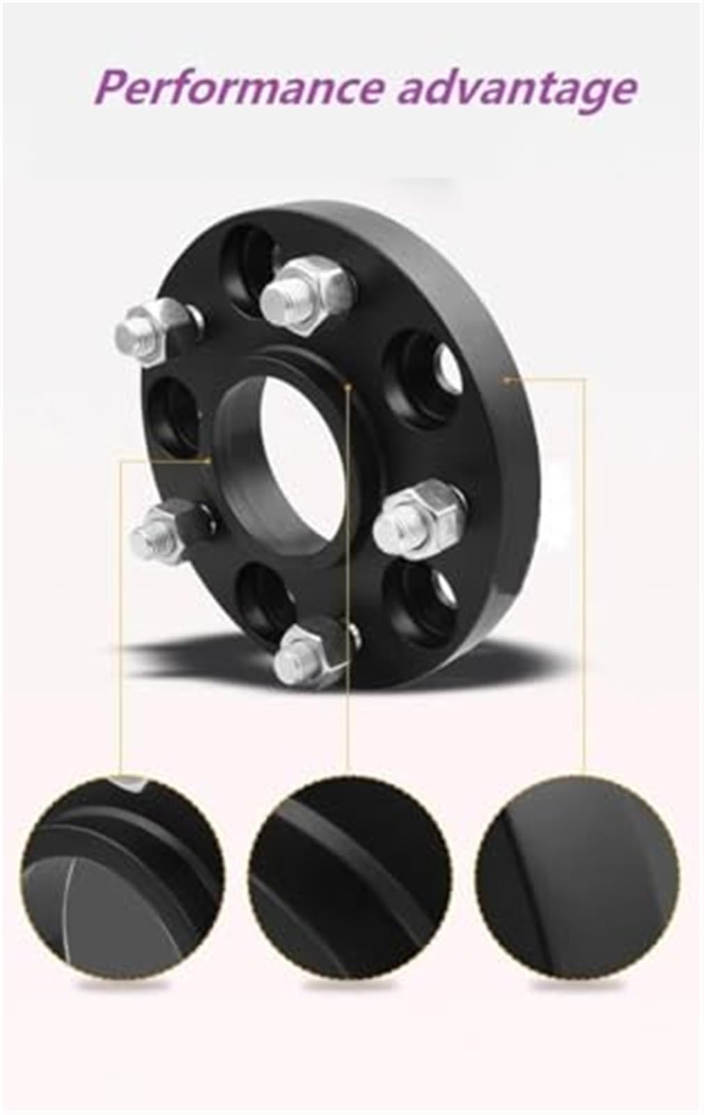 Dystanse 2szt. 5x108 Dystanse kół Hubcentric 63.4 Aluminium 15-35mm Adapter dystansowy Samochód, do Kuga, do Focus, Separatory Podkładki Płytki Zestaw dystansów do kół(BLACK 20mm)
