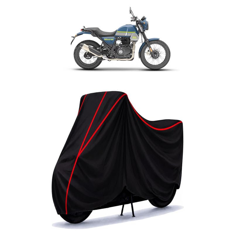 Image of Scrambler Water Resistant Bike Cover for All Motorcycles & Rain | Heavy Duty Taffeta Fabric | UV Protection, Dustproof, Scratchproof | All Weather Two Wheeler Body Cover with Elastic Bottom