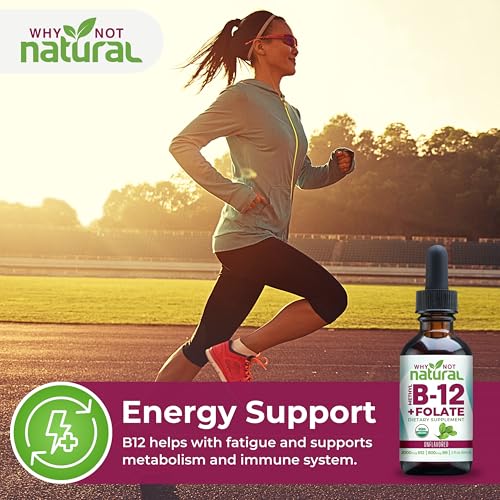 Why Not Natural Vitamin B12 Liquid Plus Folate