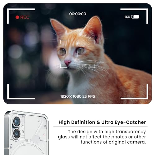 Image of ArmourPro Camera Rings Tempered Glass for Nothing Phone 1, Tough HD Individual Aluminum Alloy Rings 9H Camera Cover, Scratch-Resistant,Camera Lens Protection| Silver, 1 Pack