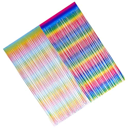 KESYOO 2 Pcs Arco-Íris Cortinas de Fundo Multicolor Cortina Pano de Fundo Layout de Festa Brilhante
