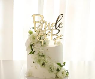 Mirror Acrylic Cake Topper Bride To Be Lady Engagement Bridal Shower Proposal Couple Cake Decoration Wedding Party Supplies (F-1)