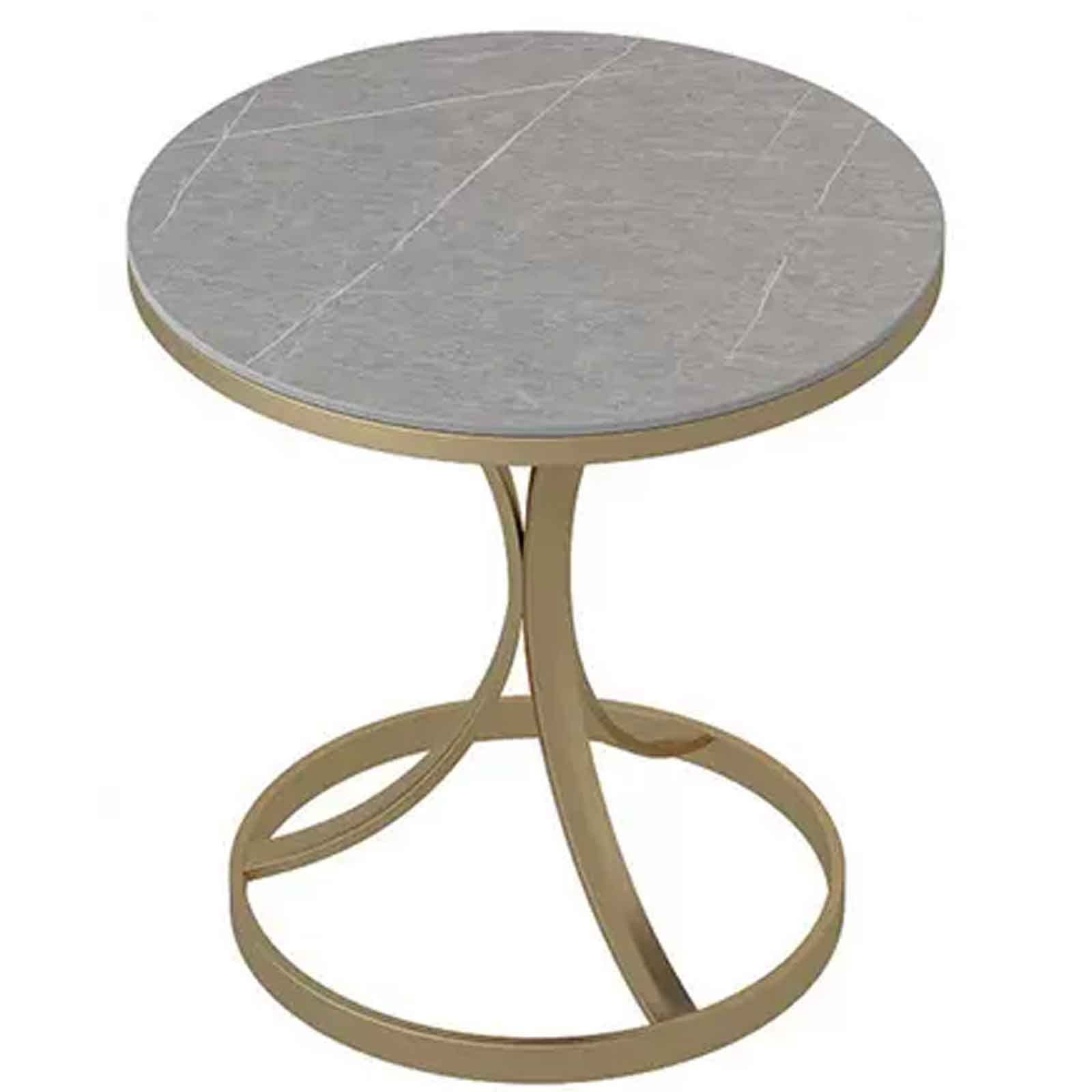 Tables de salon rondes pour un café chaleureux petite table basse effet marbre robuste