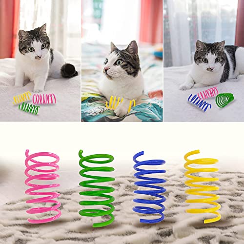 image for AGYM Cat Spring Toys, 30 Pack Cat Spiral Springs for Indoor Cats, Colo