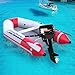 169CC 2-Stroke HANGKAI Outboard Motor, 12 HP Outboard Boat Motor Water Cooling & CDI ignition System, Gasoline Power Heavy Duty, Inflatable Outboard Motor Marine Engine Manual Start Max 5500RPM