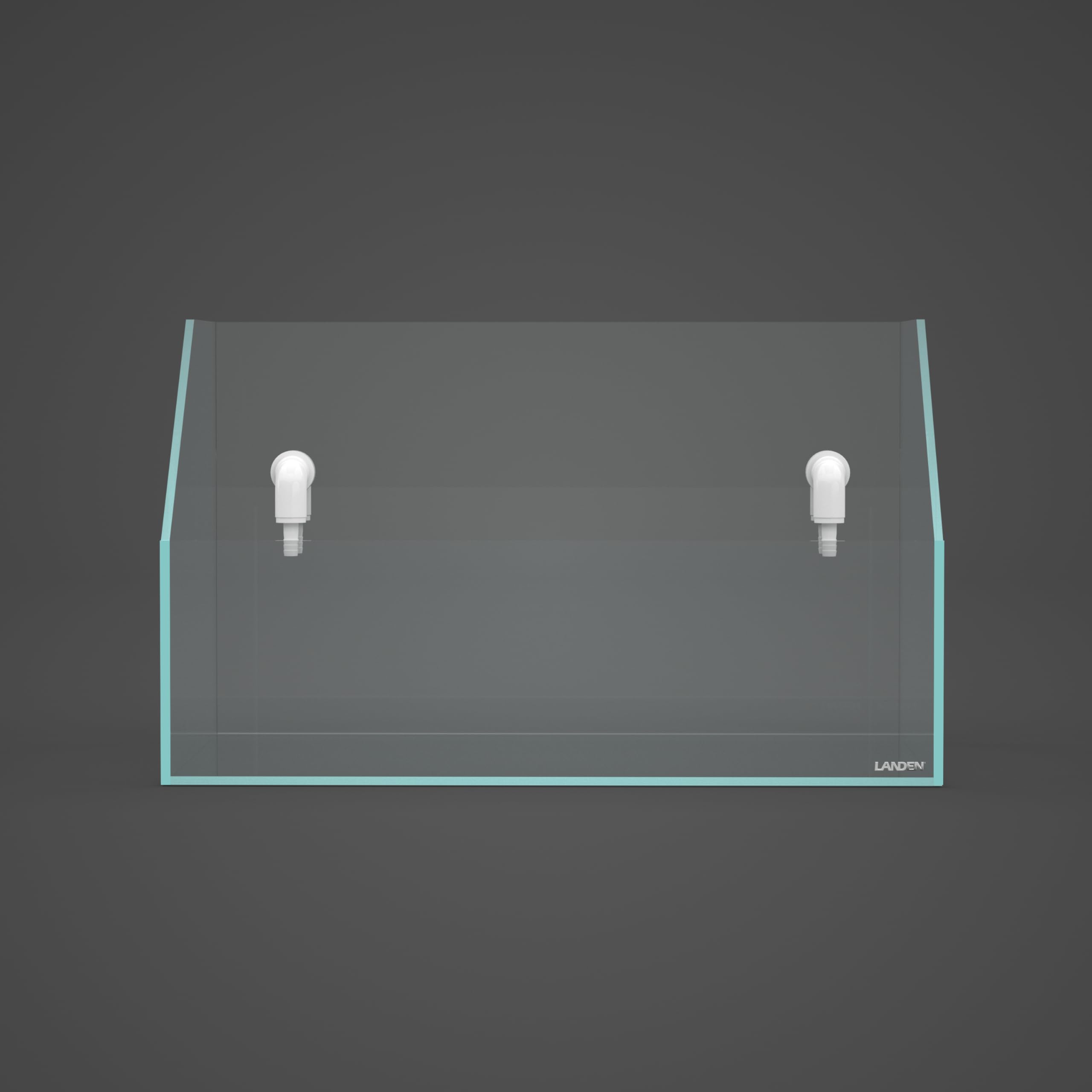 Photo 1 of LANDEN Paludarium Tank 4.5Gallon Low Iron Rimless Tank, Paludarium Aquascape of Semi-Aquatic Habitat W17.7''D(7''-11.8'') H(5.5''-11.8'') Paludarium Tank 4.5Gal W17.7×D11.8×H7/10.6 in(45x30x18/27cm)