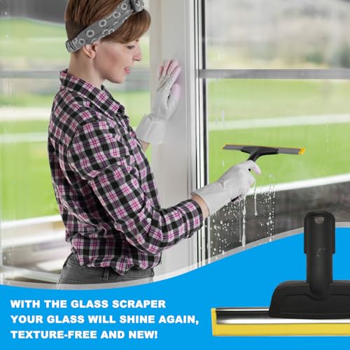 10 Stück für Kärcher Dampfreiniger Zubehör SC1 SC2 SC3 SC4 SC5, Dampfreiniger Bürste Set, inkl Gebogene Düse, Fensterabzieher, Mikrofaser-Tuch, Professionelles Reinigungs Zubehör