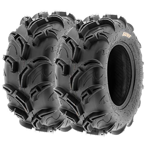 Pair of 2 SunF Warrior AT 27x11-12 ATV UTV Mud & Trail Tires, 6 PR, Tubeless...