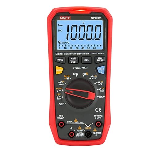 UNI-T Uni-trend Multimeter clamp meter Digital Smart Multimeter Profesional UT161B UT161D UT161E True RMS AC DC Current Tester Voltmeter Ammeter Frequency Meter(UT161E)