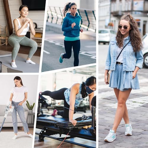 Pilates Grip Socks Non Slip Barre Socks Cute Yoga Ankle Socks Grippy Socks for Women 3 Pairs - Light Yellow Light Green Ivory White One Size2