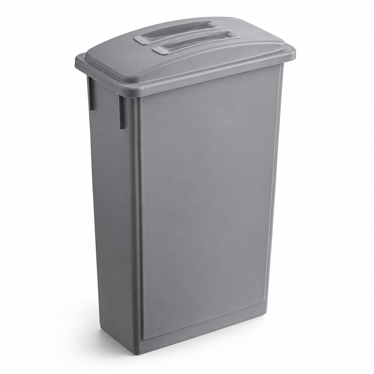 Slim Trash Can with Lid by Glownary – 23 Gallon, 23.0 gallons, Resin, Gray, Model 475wh23fgykt