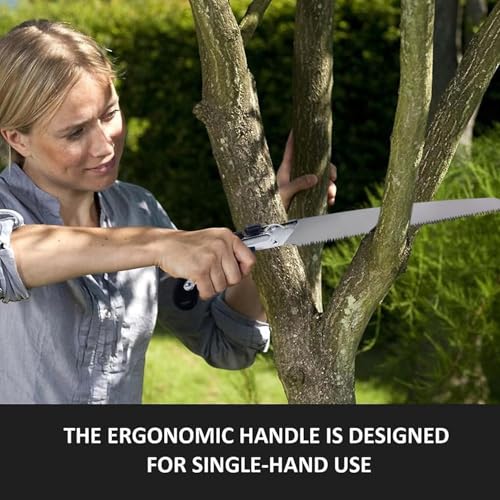 Image of Oblivion Saw 50 Cm - Manual High Carbon Steel Hand Pruning Saw with Safety Cover for Home & Outdoor Use - Durable Manual Wood Cutter Tool for Wood Cutting, Gardening, Camping & Hunting (Pack of 1)