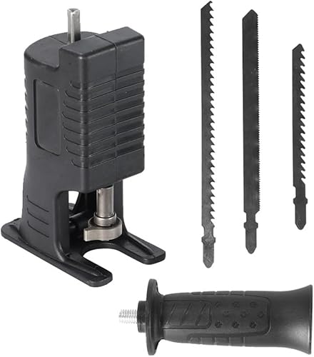 Miniatura 2 de Adaptador de sierra recíproca modificado para taladro eléctrico, accesorios de taladro eléctrico con 3 hojas de sierra, herramienta de mano para