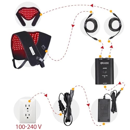 Red & Infrared Light Therapy For Shoulder And Neck, Home Use 850Nm Shoulder Red Light Therapy Device And Infrared Light Neck Pad Full Cover Light Therapy Good For Pain Relief Muscle Relax #TOP3