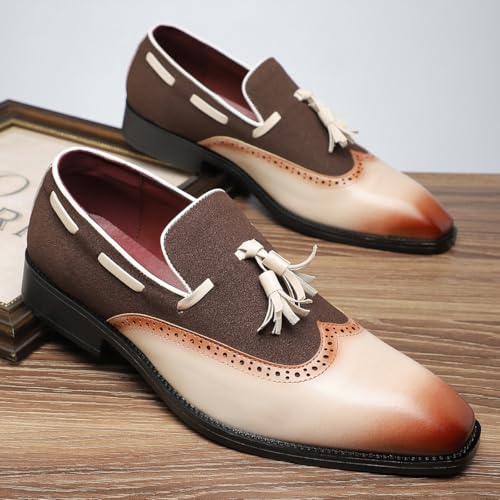 Mocasines de sin cordones para hombre transpirables con borlas elegantes 5