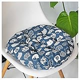 Runde Bodenkissen Kissen Baumwolle Leinen Sitzkissen Yoga Fenster Tatami Home Office Pad Outdoor Stuhlauflage,Blau2,40x40cm