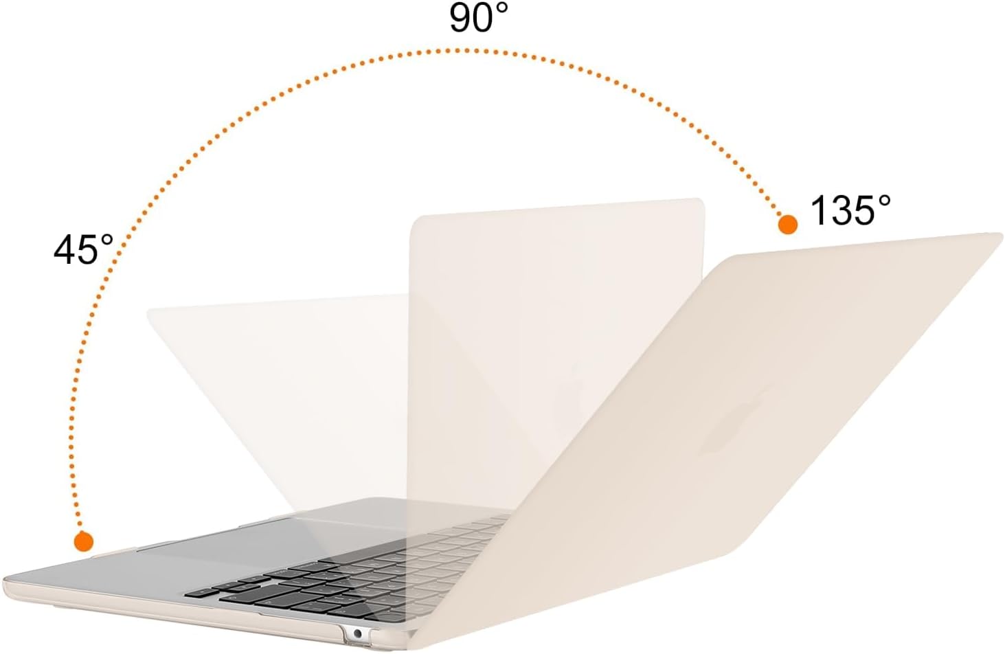 MOSISO Compatible with MacBook Air 13 inch Case 2026 2025 2024 2023 2022 M4 A3240 M3 A3113 M2 A2681,Plastic Hard Shell&Keyboard Cover&Screen Film&Pouch for MacBook Air 13.6 inch Case, Beige - Image 4