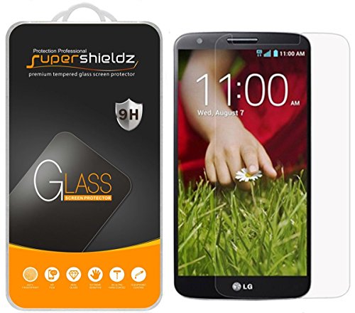 Supershieldz (2 Pack) Designed for LG G2 Tempered Glass Screen Protector, Anti Scratch, Bubble Free