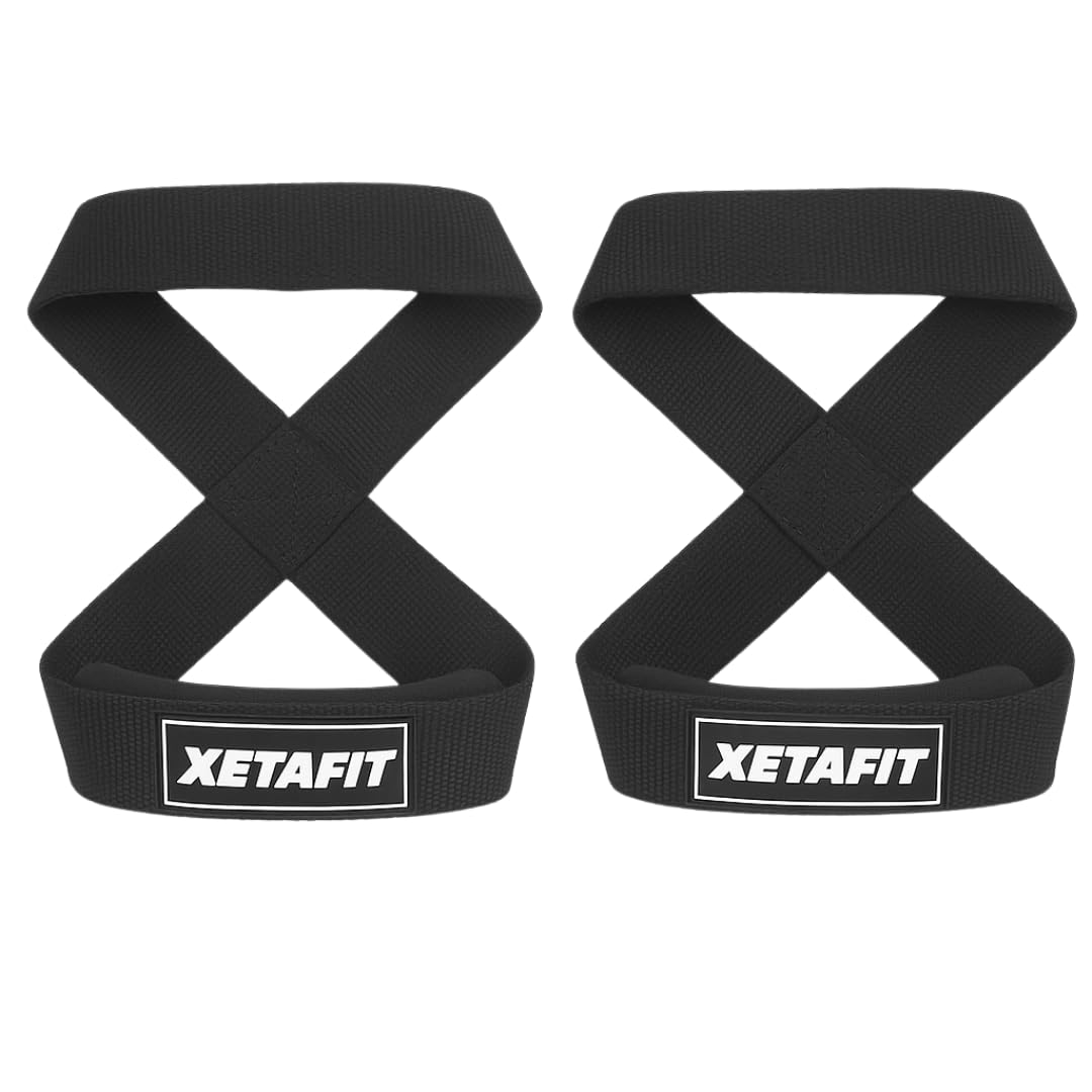 Figure 8 Lifting Straps for gym | Powerlifting | Wrist Supporterand figure 8 lifting straps for Deadlifts | Padded Support - PAIR-image-44