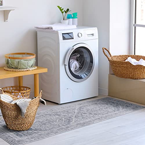 Melajia Boho Hallway Runner Rug Non Slip 2X6 Washable Heavily Soft Fluffy Laundry Room Mats Vintage Kitchen Floor Mats Carpet For Bathroom Living #TOP6