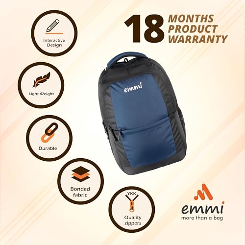Image of Emmi Liver Laptop Backpack 25 L | Weekend Travel Bag For Men and Women | Carry On Bag For College and School Students | Water Repellent | 18 Months Warranty
