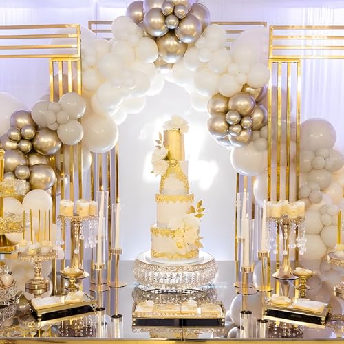 Miniatura 7 de Kit Arco Globos Oro Blanco, 111pcs Guirnalda Globos Arena Blanca Y Dorada Con Globos Beige Para Cumpleaños Fiesta, Baby Shower, Boda Bohemia, Bautizo Bebe, Compromiso, Aniversario