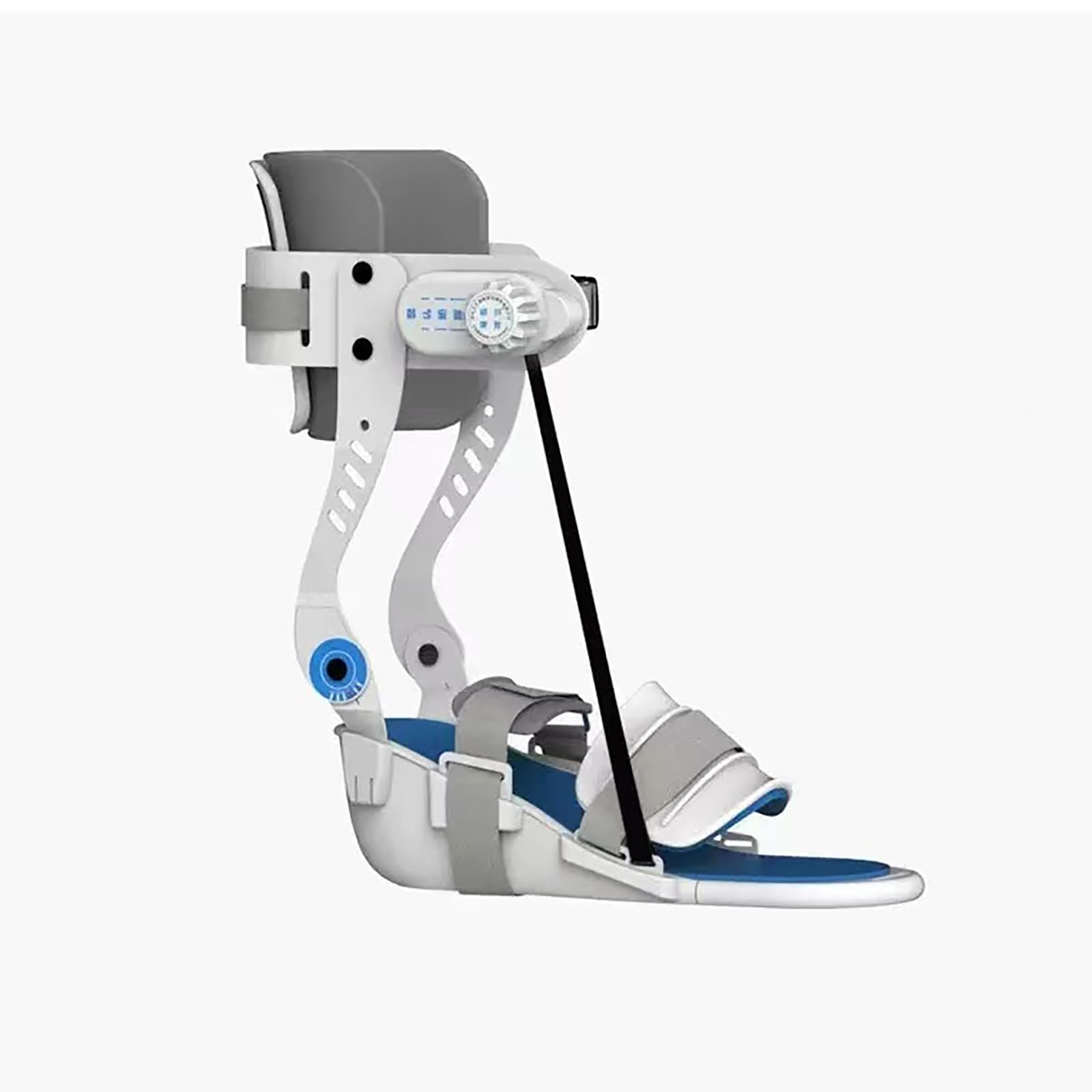 Entrenador de rehabilitación de tobillo: ortesis ajustable de tobillo con placa de ángulo de 75°, diseño mecánicamente estable y cómodo para corrección de caída del pie
