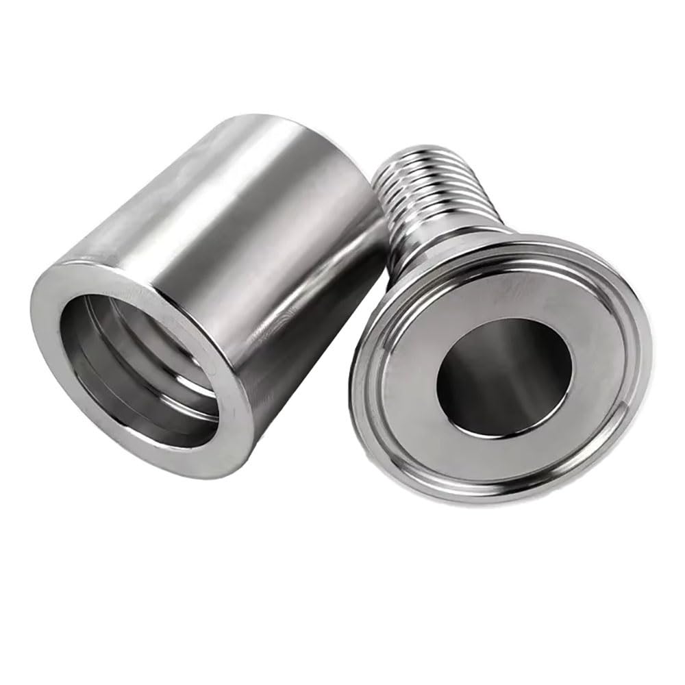 Złącze zatrzaskowe z końcówką do piwa ze stali, Adapter hydrauliczny 304 SS Króciec do węża 32 mm kołnierza K50,5/K64 Wiele rozmiarów Odporny na kwasy(K50.5mm-40mm-60mm)