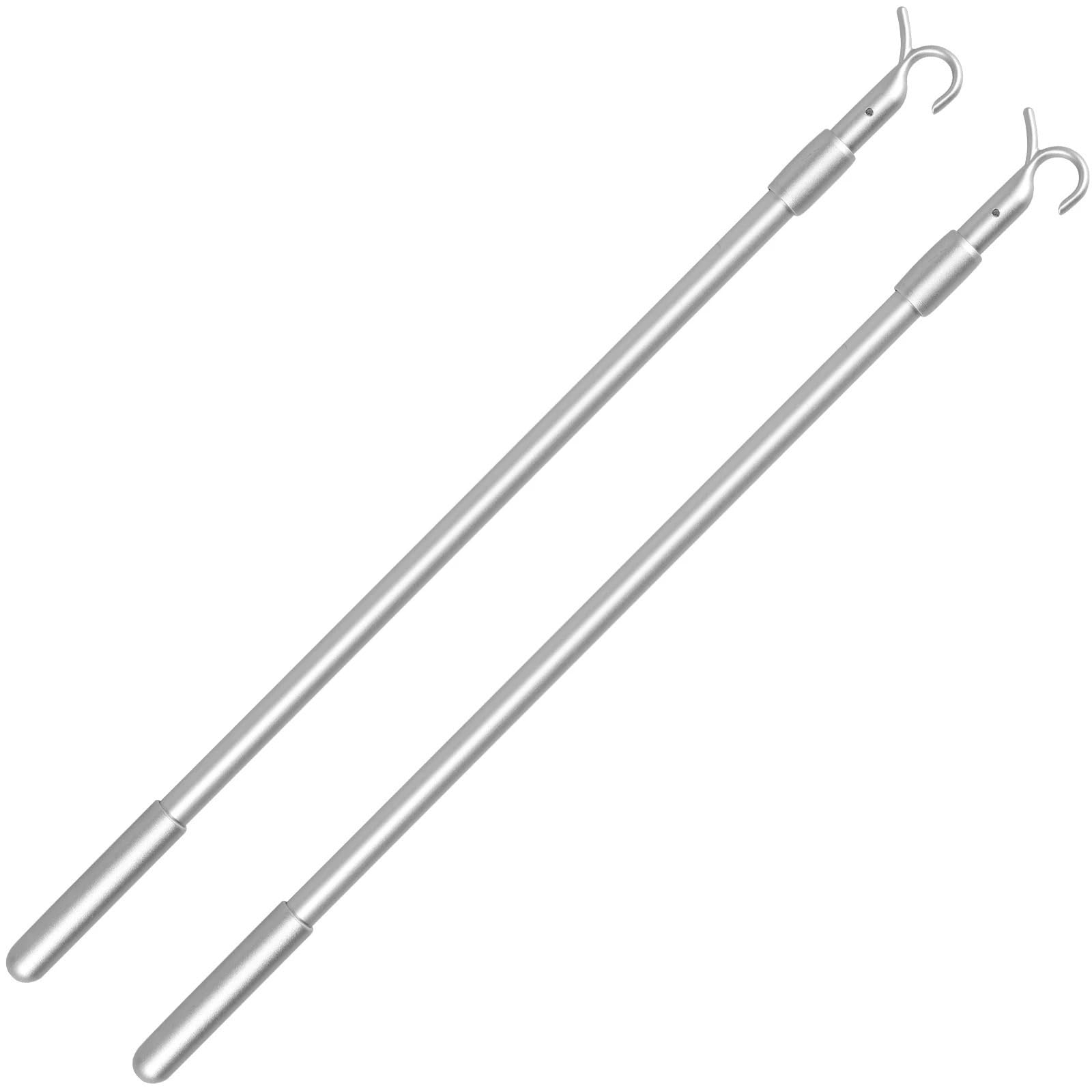 XILEUDUOD Telescopic Window Pole Rod Opener 2Pcs Telescopic Draw Rod 33-61cm Length Adjustable Window Blinds Pull Easy to Blind Tilt Wand Portable(2pcs)