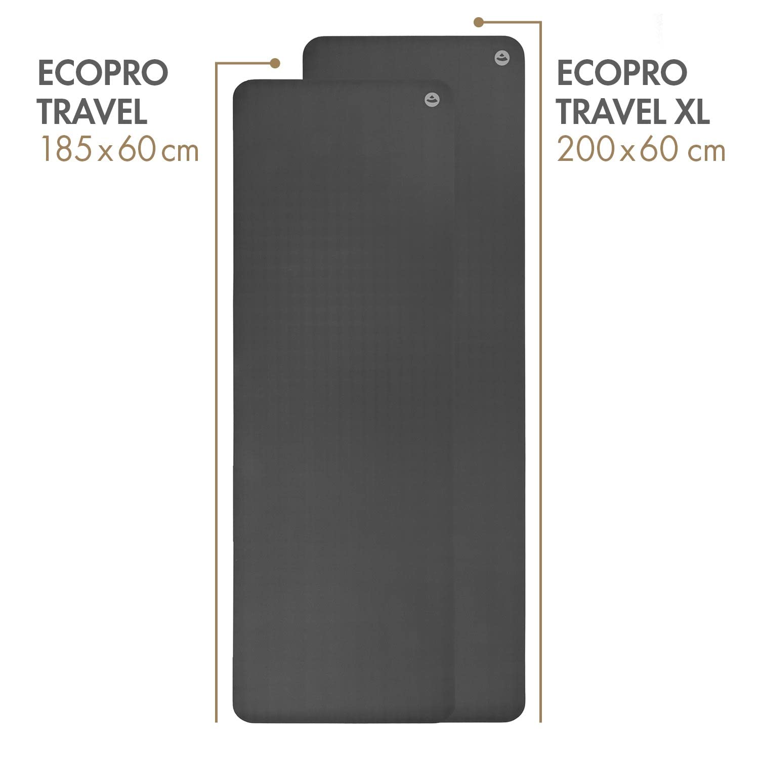 Bodhi Eco Pro Travel XL - Esterilla de yoga (100 % caucho natural, superligera y plegable, extremadamente antideslizante, ecológica, esterilla profesional para yoga, ideal para viajes, 200 x 60 x 0,13