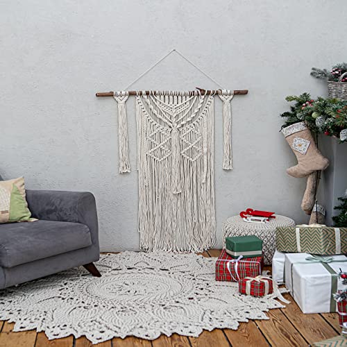 Macrame Cord, Daofary 100% Natural Cotton Rope 3Mm X 328 Yards 4 Strand Twisted Macrame Rope Cotton Twine String For Diy Crafts Knitting Dream Catcher Plant Hanger Wedding Decor #TOP4