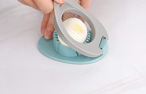 Miniatura 5 de Cortador de huevos duros con alambre de acero inoxidable apto para lavavajillas (verde)