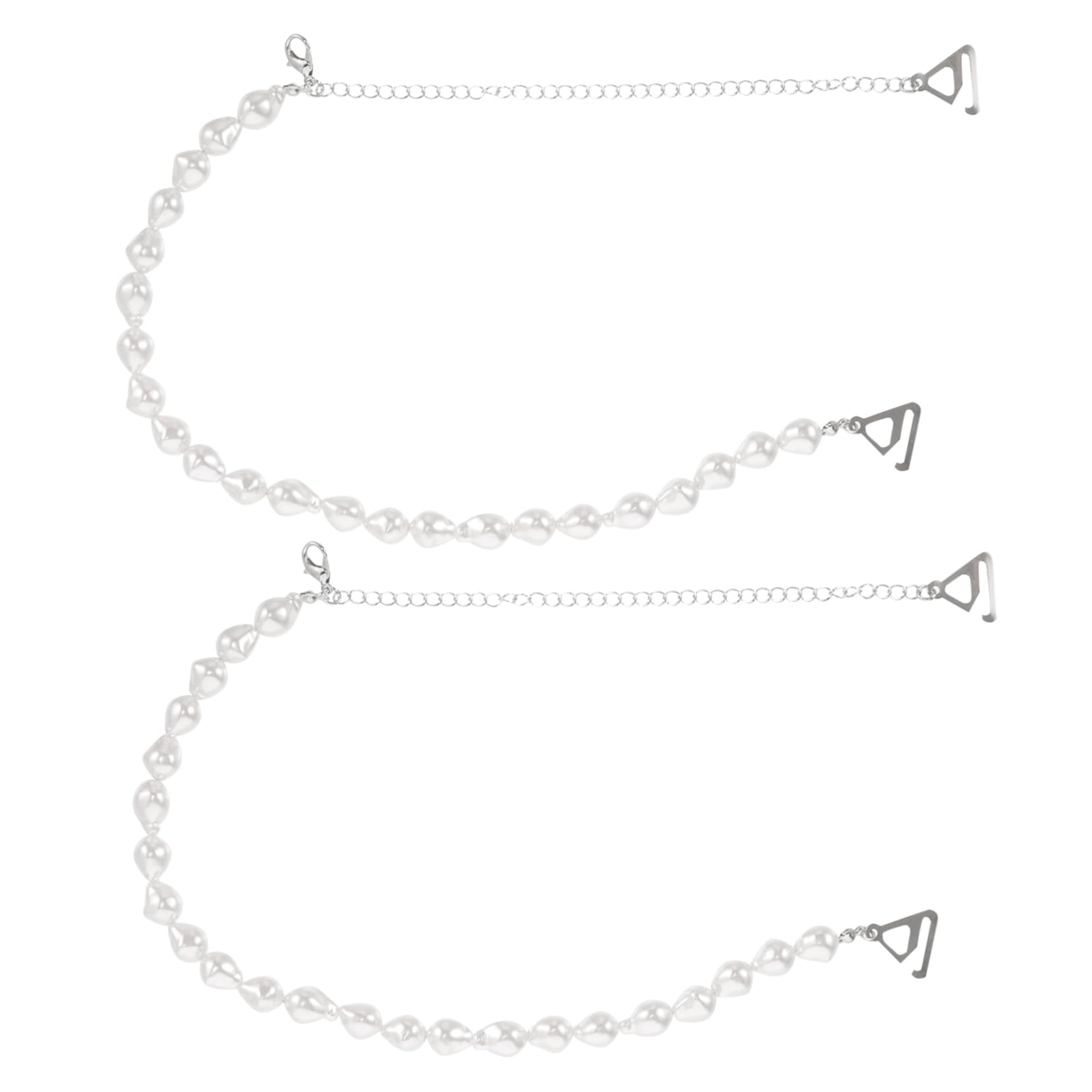 Healeved Schultergurt BH Perlen Funkelnd Für Damen BH-träger Dekorativ BH-träger Aus Metall Frauen-BH-träger BH -träger BH -zubehör BH -gurthalter Weiß Zinklegierung
